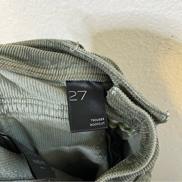 Anthropologie Pilcro High-Rise Bootcut Corduroy Pants Trousers Green Womens 27 - Picture 8 of 9